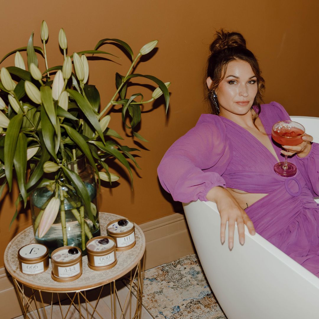 Gold manifest candle 444