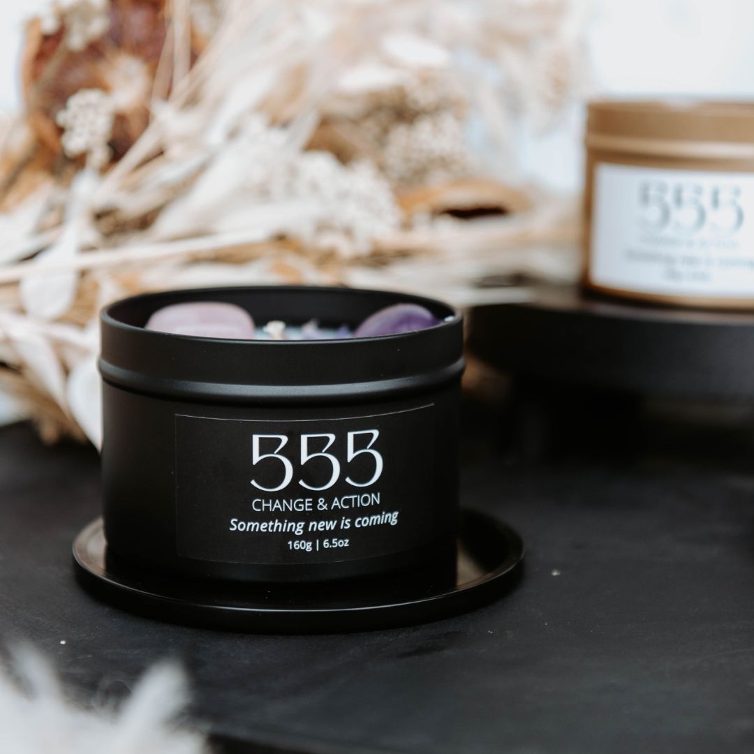 Black manifest candle 555