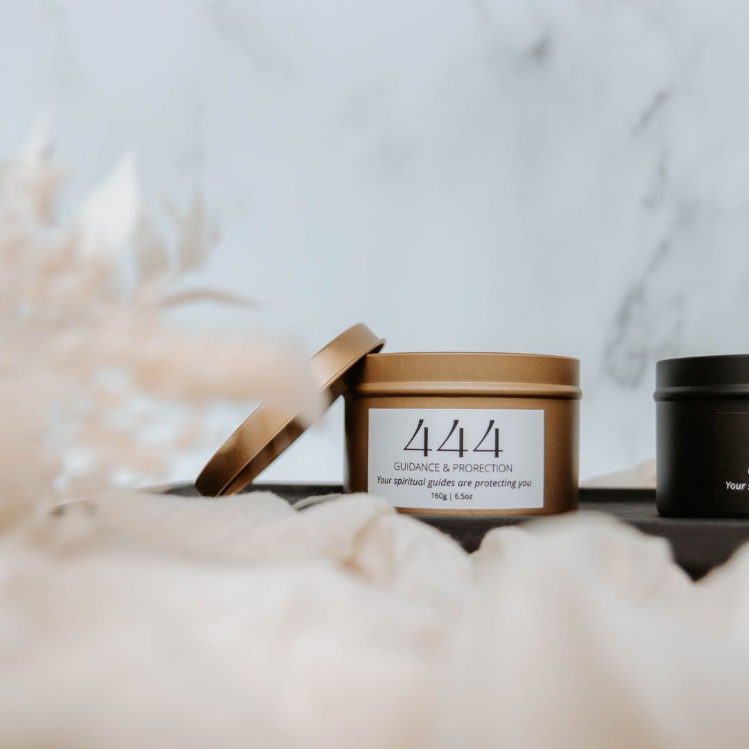 Gold manifest candle 444