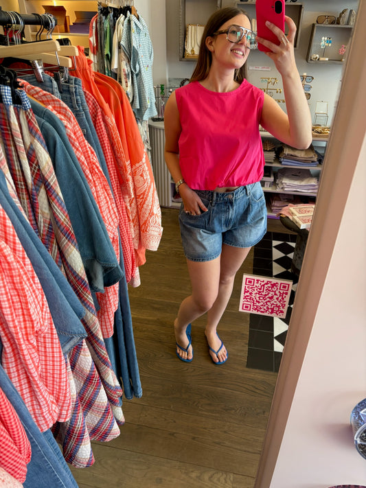 Laila  Roze crop top dames