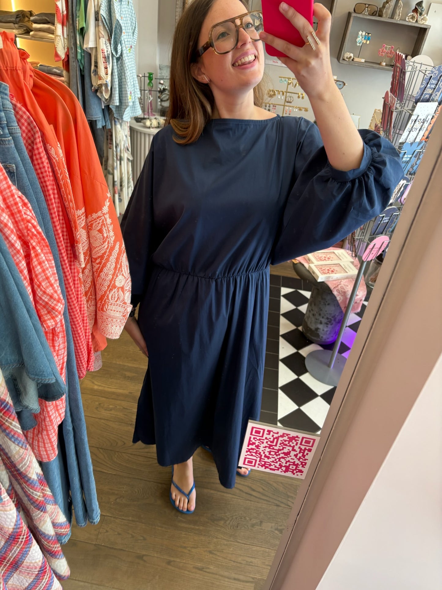Blauwe Daisy jurk