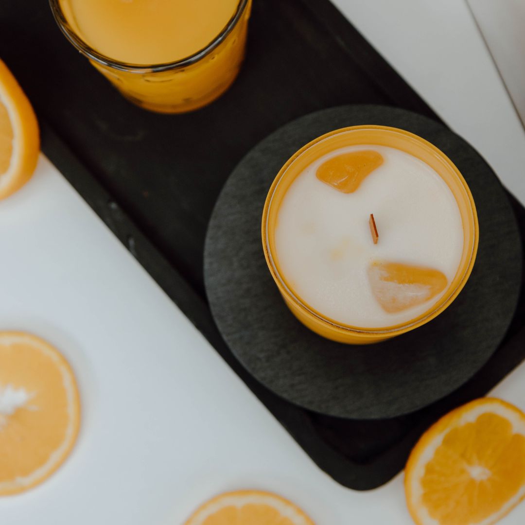 Crystal candle citrine : Abundance