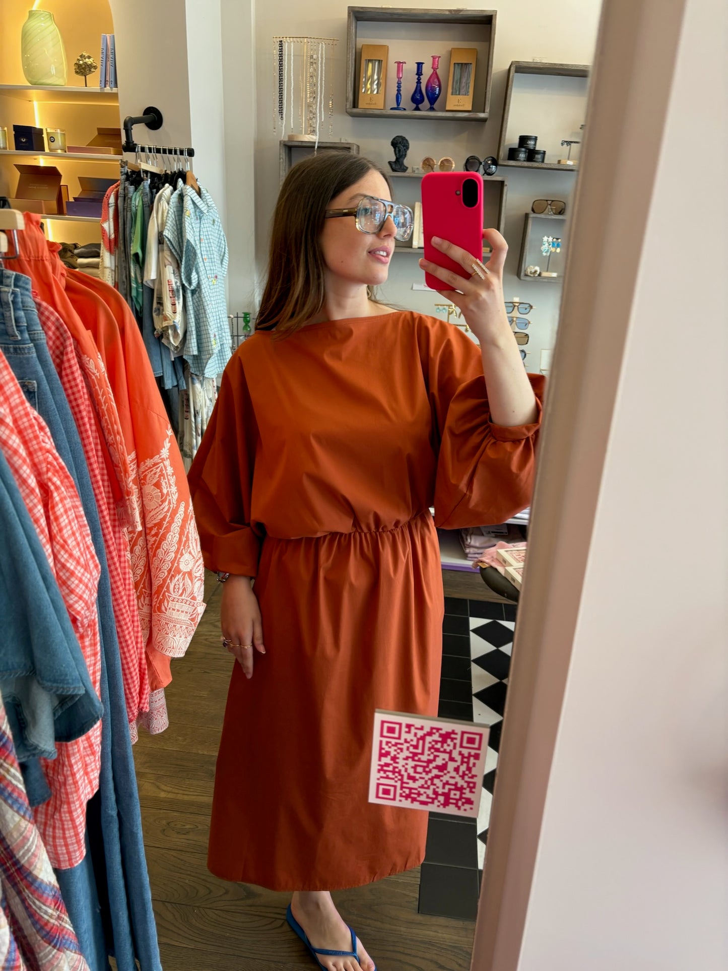 Bo – Rode stijlvolle jurk dames