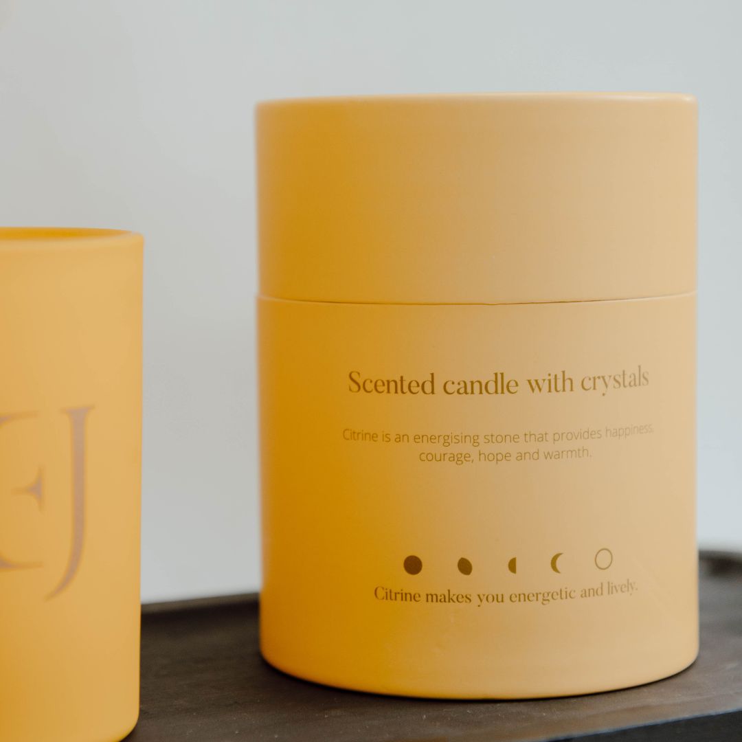 Crystal candle citrine Abundance
