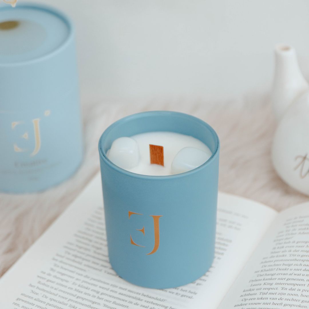 Crystal candle opaal creativity