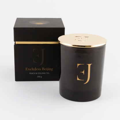 Beijing luxury scented candle Obsidian crystal – Peach & Oolong tea