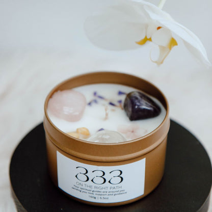Gold manifest candle 333
