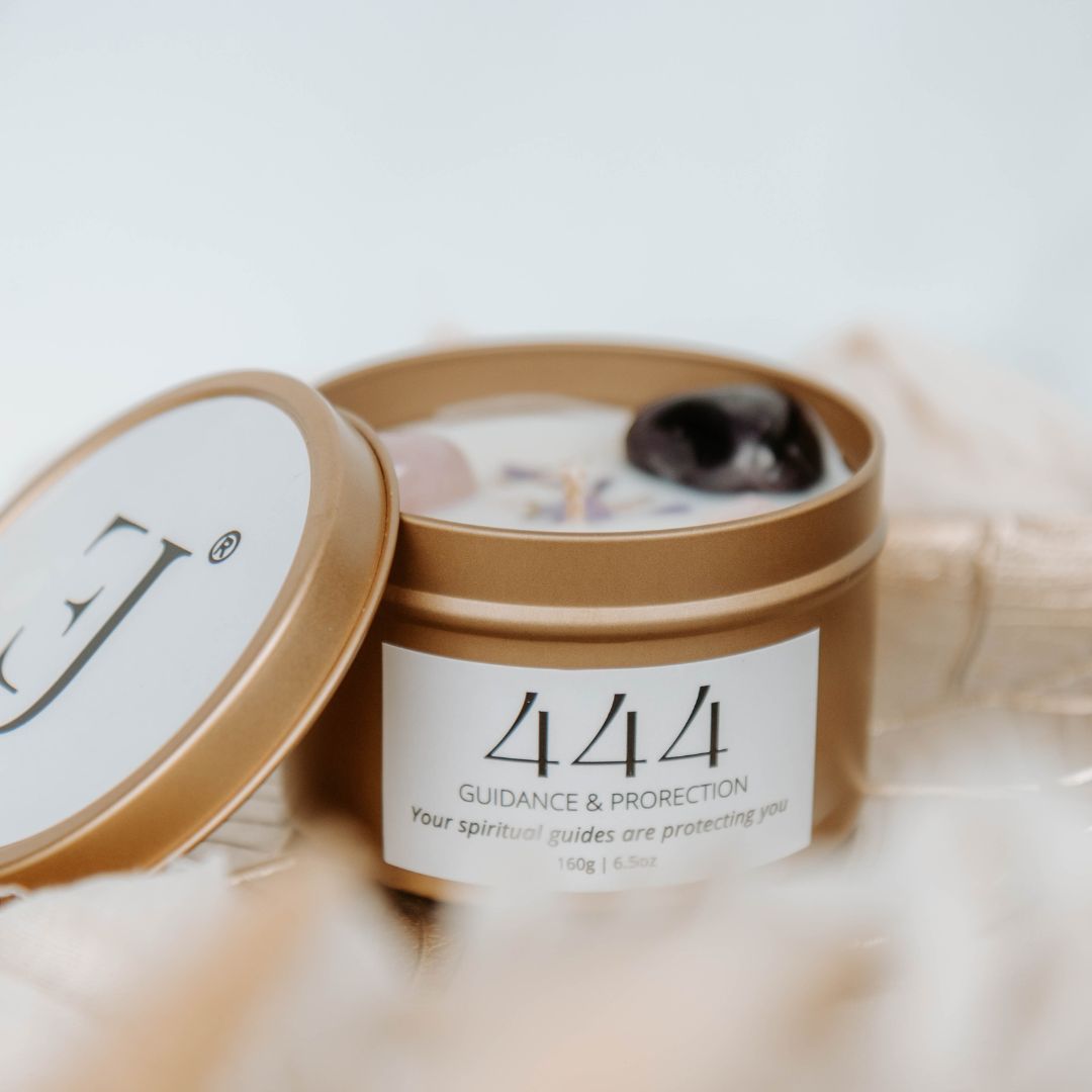 Gold manifest candle 444