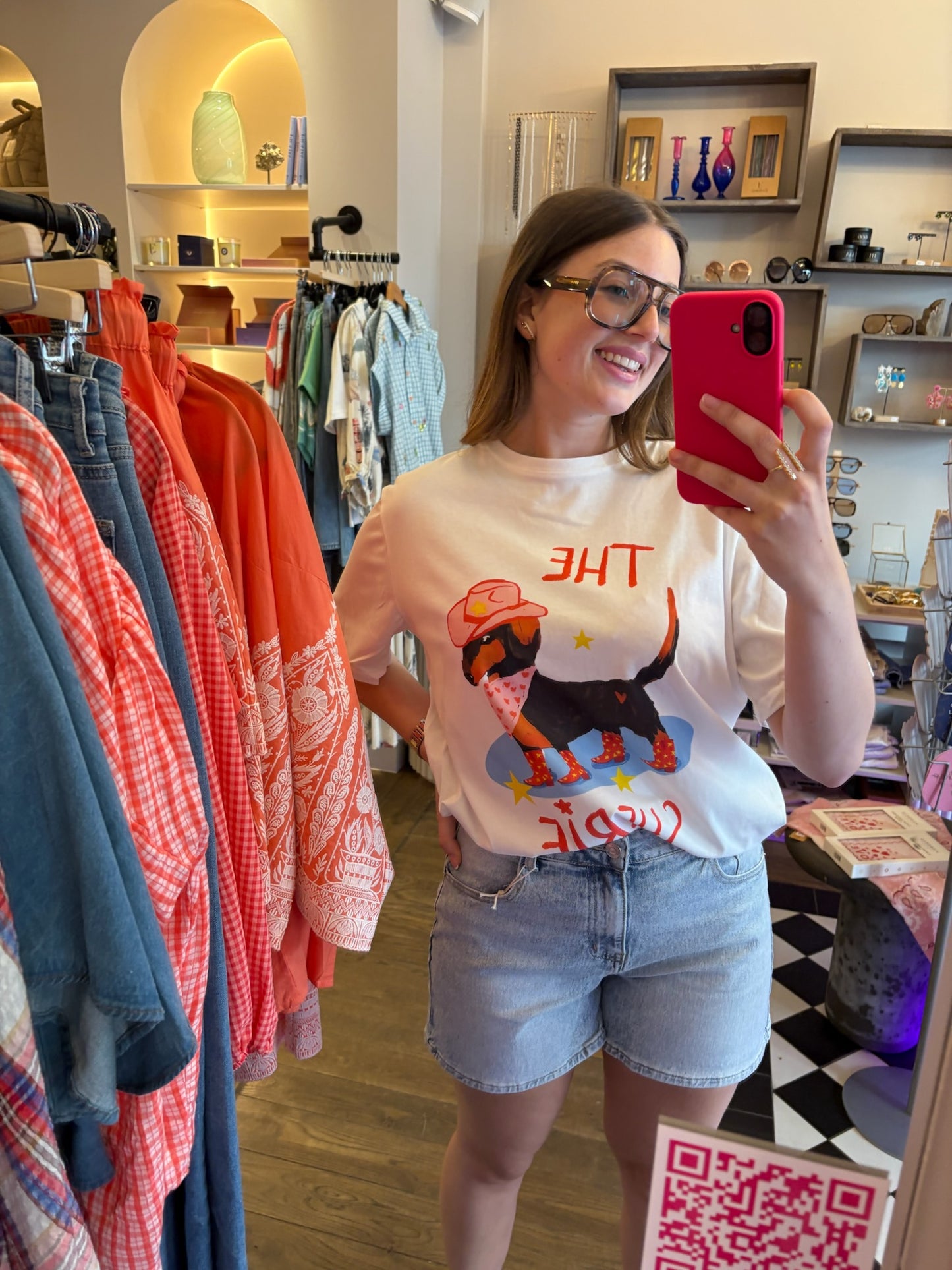 Cleo – Jeans short met sterrenprint dames