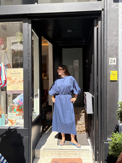 Blauwe Daisy jurk