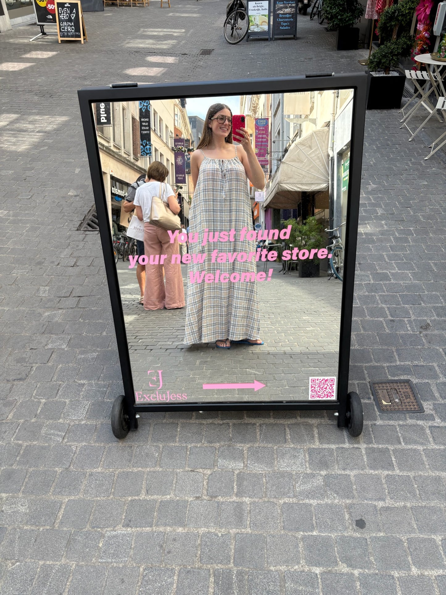 Mo – Lange geruite zomerjurk dames
