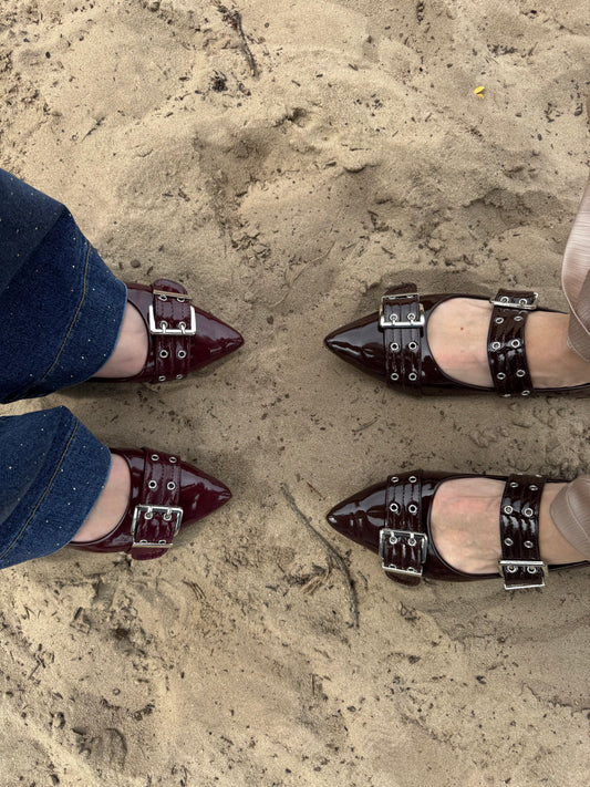 Slingbacks Donkerbruin