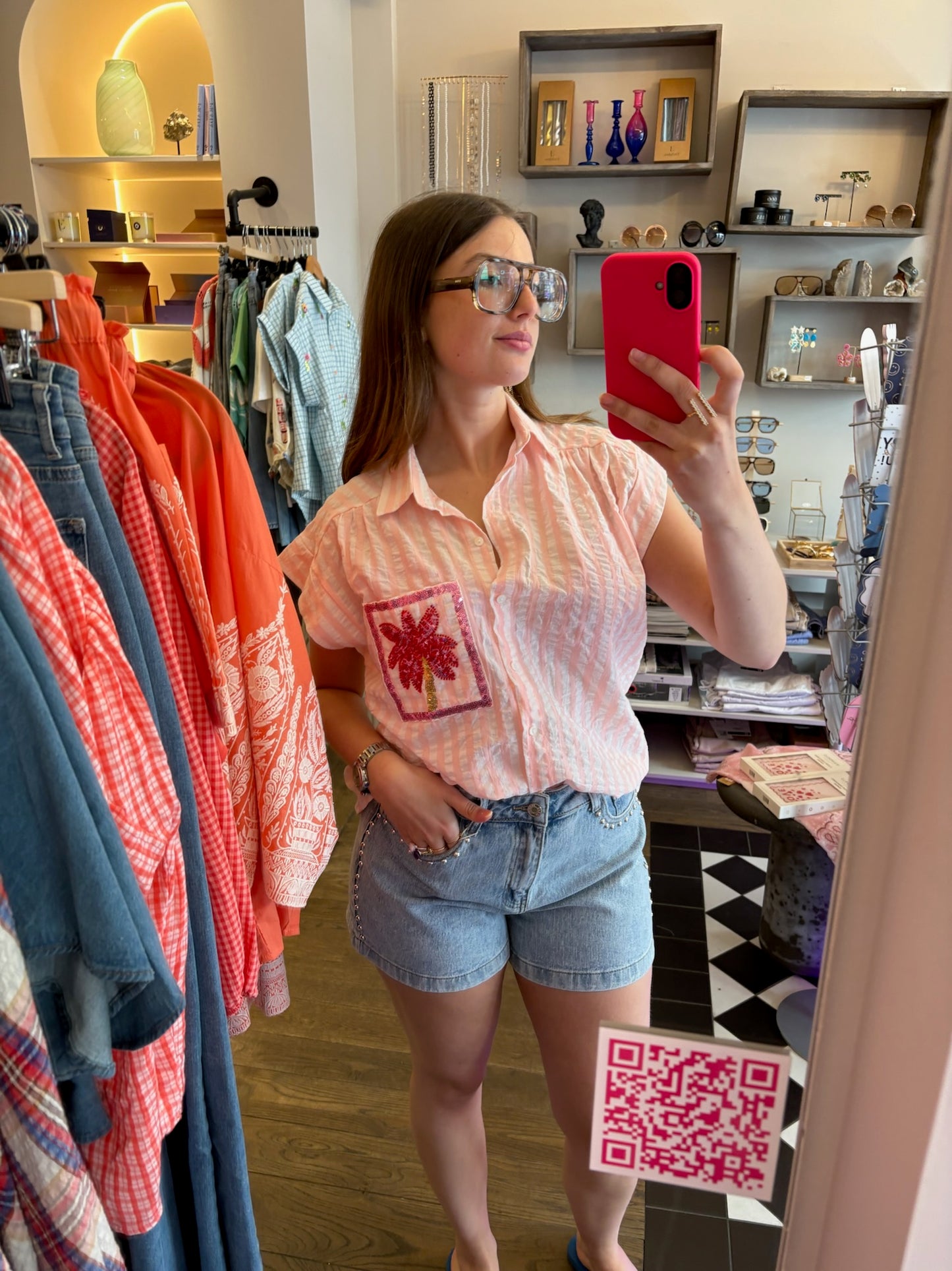 Renna – Jeans short met studs dames