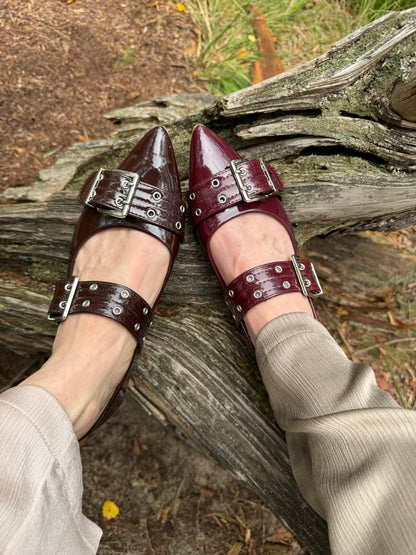 Slingbacks Donkerbruin