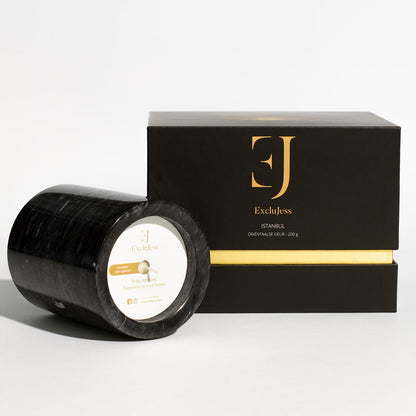 Black marble luxury scented candle