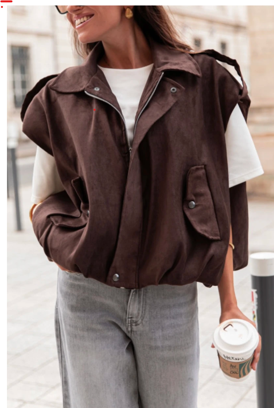 Trendy Chocolate Débardeur  Italian Elegance