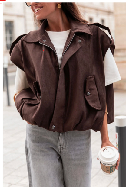 Trendy Chocolate Débardeur  Italian Elegance