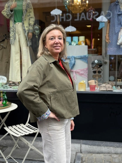 Camille Kaki Veste zijkant