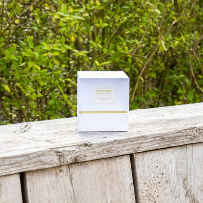 Premium leder geurkaars – Vanilla & Coconut