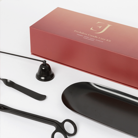 Gift set – Black marble candle with maintenance set