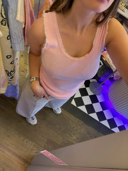 Pétale Rosé Dentelle Top zij
