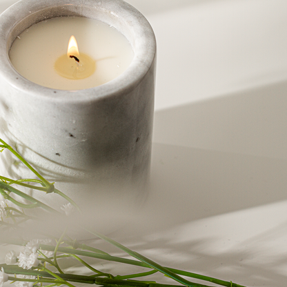 White marble luxury scented candle